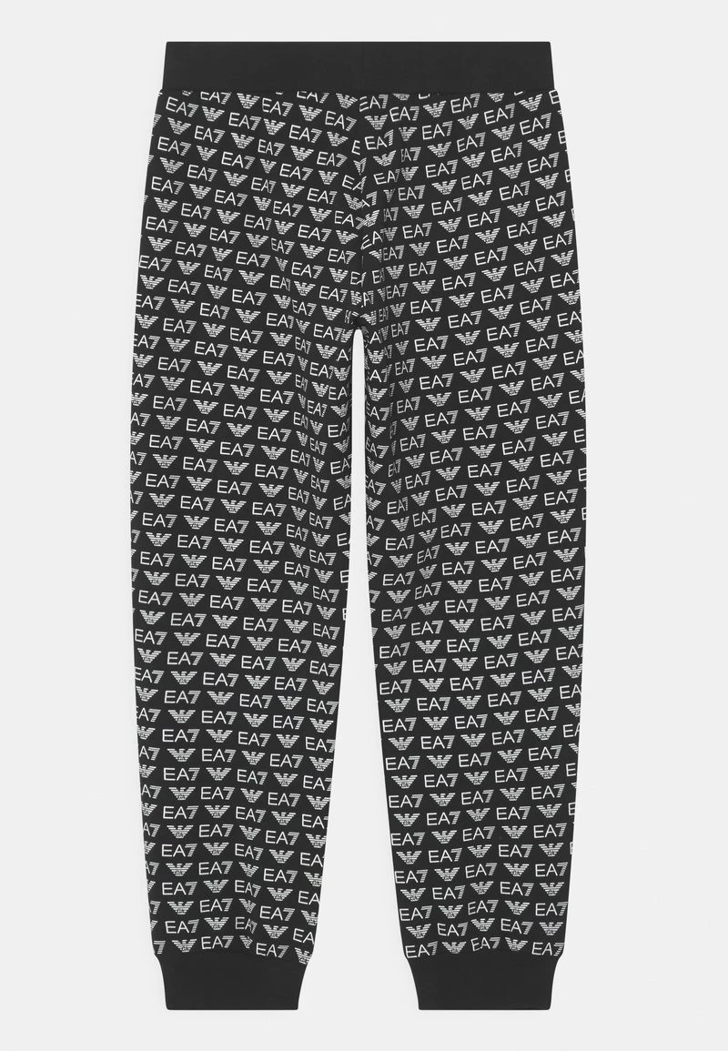 EA7 Emporio Armani PANTS MONOGRAM TAPE UNISEX Pantalon De Survêtement Fancy Black/white 2 EA7 Emporio Armani PANTS MONOGRAM TAPE UNISEX Pantalon De Survêtement Fancy Black/white – Image 2