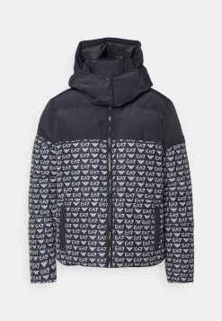 EA7 Emporio Armani Femme JACKET ECO ALLOVER LOGO Veste D'hiver Fancy Black/white