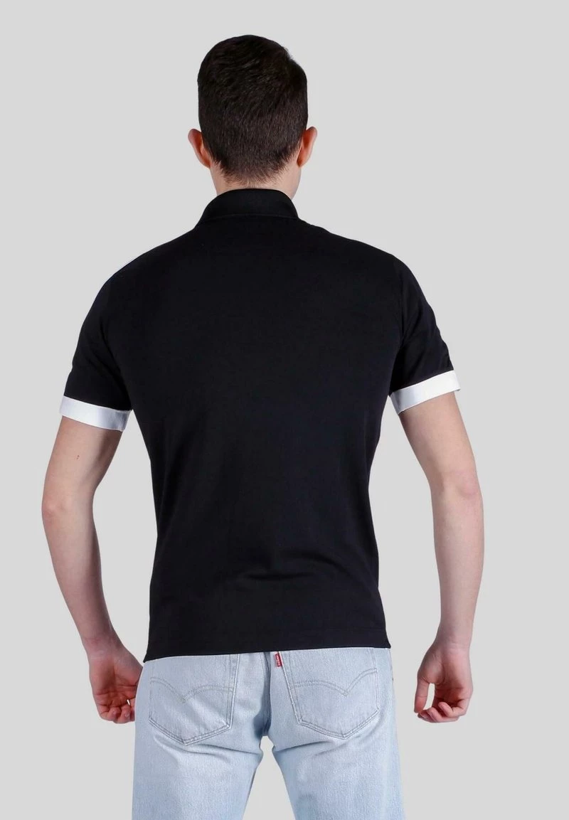 EA7 Emporio Armani LOGO GOMMATO Polo Black Homme 2 EA7 Emporio Armani LOGO GOMMATO Polo Black Homme – Image 2