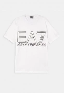 EA7 Emporio Armani T Shirt Imprimé White Homme