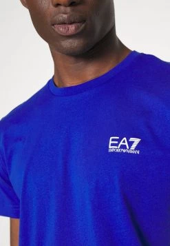 EA7 Emporio Armani Homme T Shirt Basique Royal Blue -EA7 Emporio Armani Soldes Magasin 04070c61402d46a59346fd7860ebd320