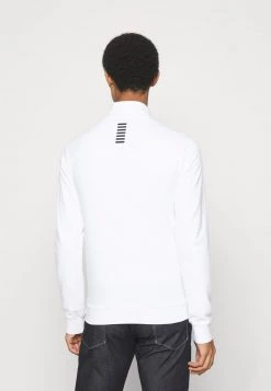 EA7 Emporio Armani Homme Sweat à Capuche Zippé White -EA7 Emporio Armani Soldes Magasin 04762ef597aa4221bbb9093eba025102