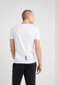 EA7 Emporio Armani Homme T Shirt Basique White -EA7 Emporio Armani Soldes Magasin 055b4e17b9b447c3948830e71178ad44