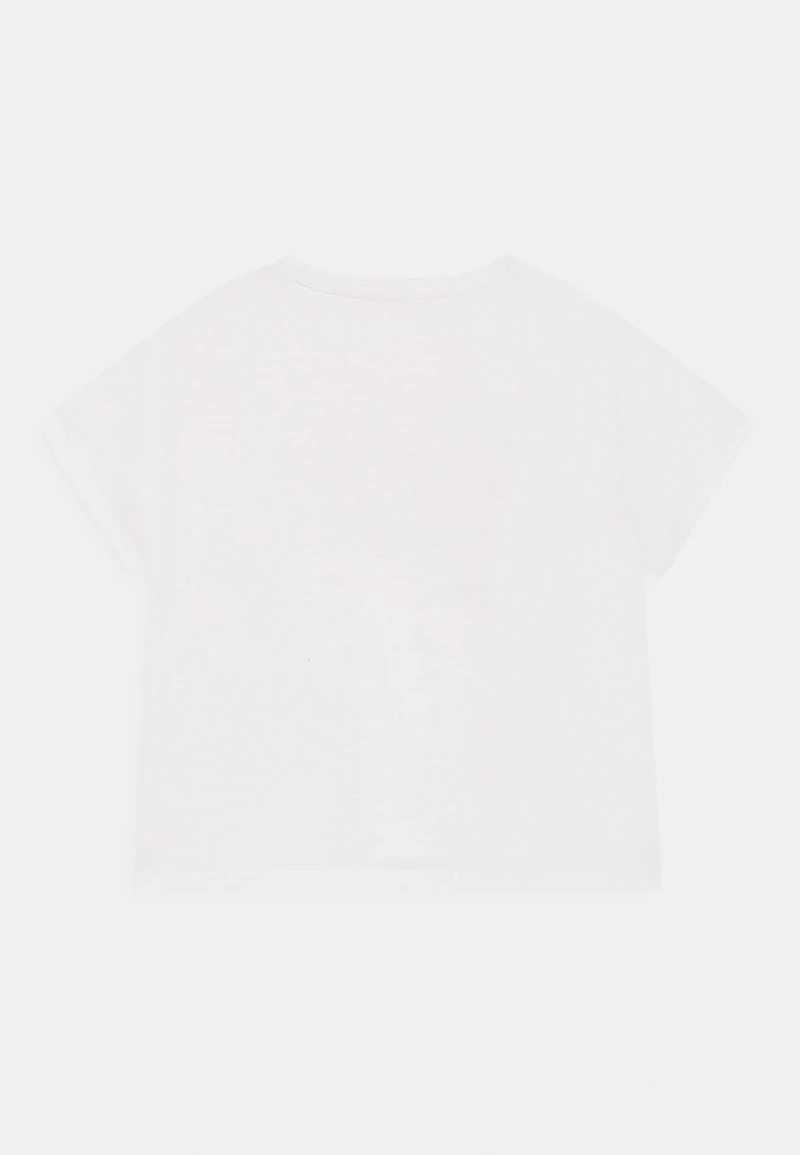 EA7 Emporio Armani Enfant TRAIN IRIDESCENT GIRL CROP TEE T Shirt Imprimé White 2 EA7 Emporio Armani Enfant TRAIN IRIDESCENT GIRL CROP TEE T Shirt Imprimé White – Image 2