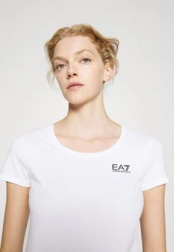 EA7 Emporio Armani T Shirt Imprimé White/black Femme -EA7 Emporio Armani Soldes Magasin 089a723762a24171aa6116b3cb699aae