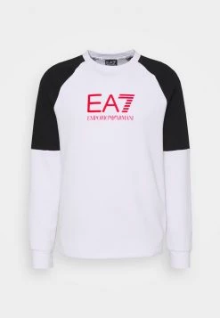 EA7 Emporio Armani Homme Sweatshirt White/black -EA7 Emporio Armani Soldes Magasin 09291646f04745d8aafad5b551614274