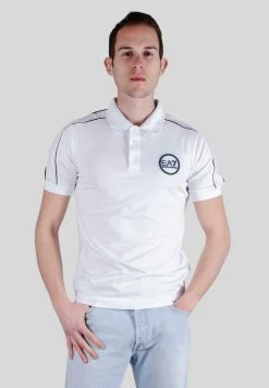 EA7 Emporio Armani Homme LOGO GOMMATO Polo Bianco