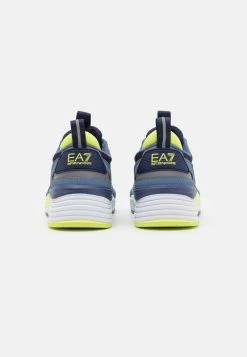 EA7 Emporio Armani Baskets Basses Blue/neon Green Enfant -EA7 Emporio Armani Soldes Magasin 0a639bf8134c42708eb60e9b2ae1ea14