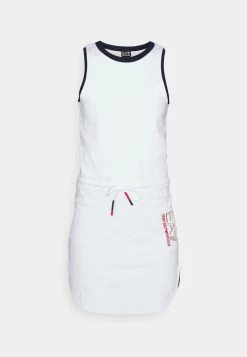 EA7 Emporio Armani TENNIS CLUB DRESS Robe De Sport Bianco Femme -EA7 Emporio Armani Soldes Magasin 0a69bae60e1e4cf296dc97a415cb9b86