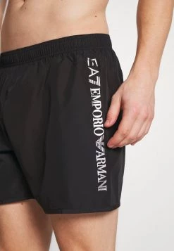 EA7 Emporio Armani SEA WORLD LOGO Short De Bain Nero/silver Homme -EA7 Emporio Armani Soldes Magasin 14c613f05782411dba5cfd376b19f11f