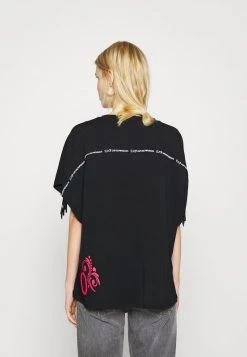 EA7 Emporio Armani Femme T Shirt Imprimé Black -EA7 Emporio Armani Soldes Magasin 181e4781ab5043a5865b83bbbdf47b7e