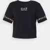 EA7 Emporio Armani T Shirt Imprimé Black/gold Femme