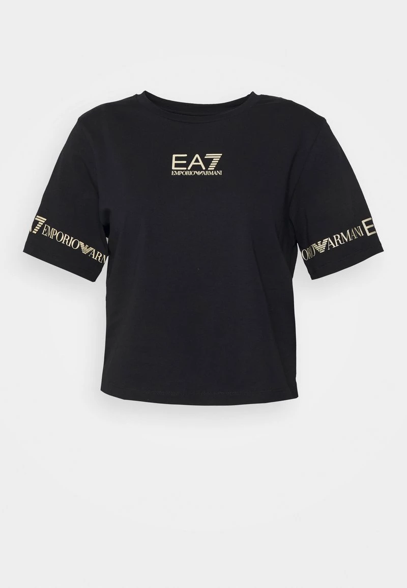EA7 Emporio Armani T Shirt Imprimé Black/gold Femme 1 EA7 Emporio Armani T Shirt Imprimé Black/gold Femme