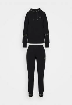 EA7 Emporio Armani Femme TRACKSUIT SET Sweatshirt Black/gold