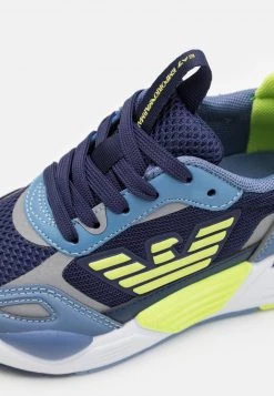 EA7 Emporio Armani Baskets Basses Blue/neon Green Enfant -EA7 Emporio Armani Soldes Magasin 2539d743acde471a89bbd46766ab05b1