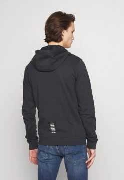 EA7 Emporio Armani Homme Sweat à Capuche Zippé Night Blue -EA7 Emporio Armani Soldes Magasin 264cd29dc3a04553b617c2d17be3e5df