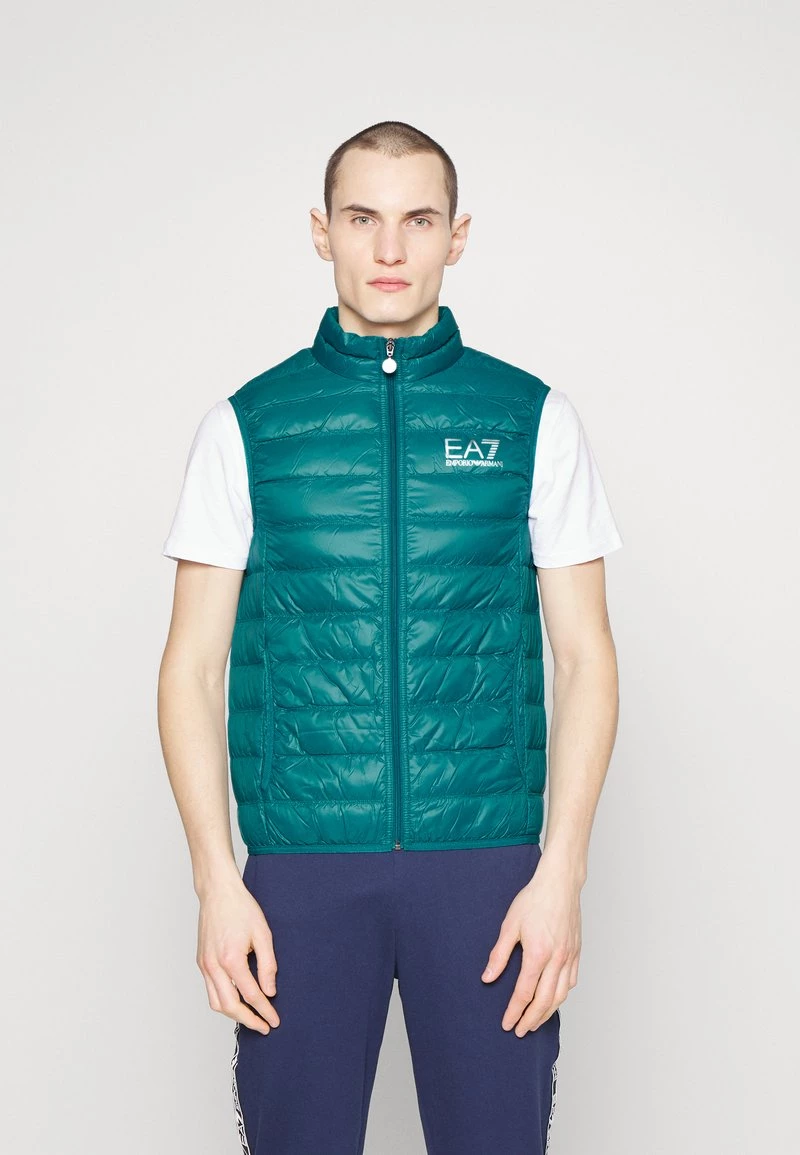 EA7 Emporio Armani DOWN WAIST COAT Veste Sans Manches Green Homme 1 EA7 Emporio Armani DOWN WAIST COAT Veste Sans Manches Green Homme