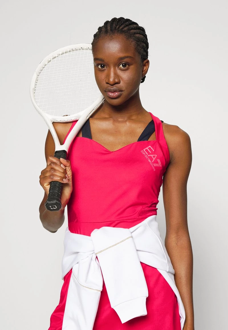 EA7 Emporio Armani Femme TENNIS PRO DRESS Robe De Sport Rosa Scuro 4 EA7 Emporio Armani Femme TENNIS PRO DRESS Robe De Sport Rosa Scuro – Image 4