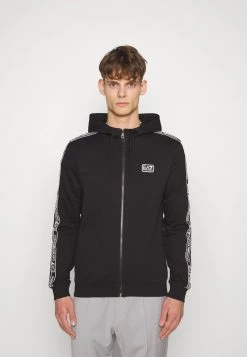 EA7 Emporio Armani Homme Sweat à Capuche Zippé Black