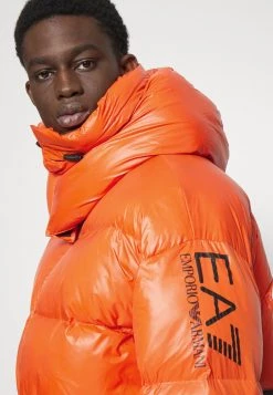 EA7 Emporio Armani Homme Veste D'hiver Orange -EA7 Emporio Armani Soldes Magasin 334c720a558449cd9c509d673d011758