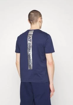 EA7 Emporio Armani Homme T Shirt Imprimé Dark Blue -EA7 Emporio Armani Soldes Magasin 33c5776fd2984e1c92b41af9d2606879