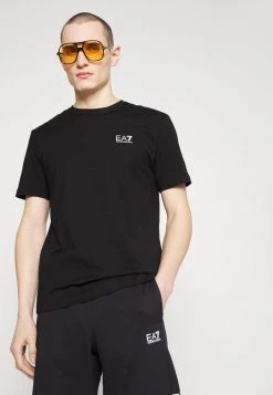 EA7 Emporio Armani Homme T Shirt Imprimé Black -EA7 Emporio Armani Soldes Magasin 3b2fbe579b27477284a81bf8f43fb0b5