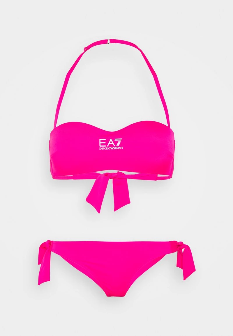 EA7 Emporio Armani SEAWORLD MAXI LOGO BAND Bikini Pink Fluorecent Femme 1 EA7 Emporio Armani SEAWORLD MAXI LOGO BAND Bikini Pink Fluorecent Femme
