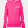EA7 Emporio Armani Sweat à Capuche Zippé Pink Femme