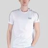 EA7 Emporio Armani BANDA LOGATA T Shirt Imprimé Bianco Homme