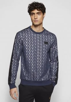 EA7 Emporio Armani COFT ALLOVER LOGO T Shirt à Manches Longues Navy/silver Homme 9 EA7 Emporio Armani COFT ALLOVER LOGO T Shirt à Manches Longues Navy/silver Homme -EA7 Emporio Armani Soldes Magasin 41469f5ef13c4ca9866b6ba6a7b3dad4