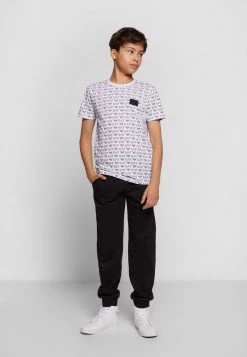 EA7 Emporio Armani MONOGRAM UNISEX T Shirt Imprimé White Black -EA7 Emporio Armani Soldes Magasin 416628070a114937b2899de65982db48