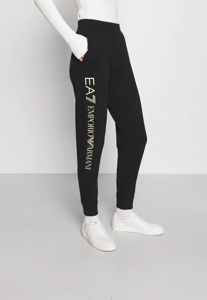 EA7 Emporio Armani Femme Pantalon De Survêtement Black/light Gold 1 EA7 Emporio Armani Femme Pantalon De Survêtement Black/light Gold