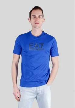 EA7 Emporio Armani LUX IDENTITY T Shirt Imprimé Royal Homme