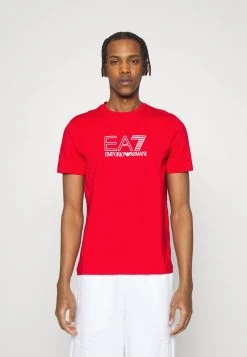 EA7 Emporio Armani T Shirt Imprimé Red Homme