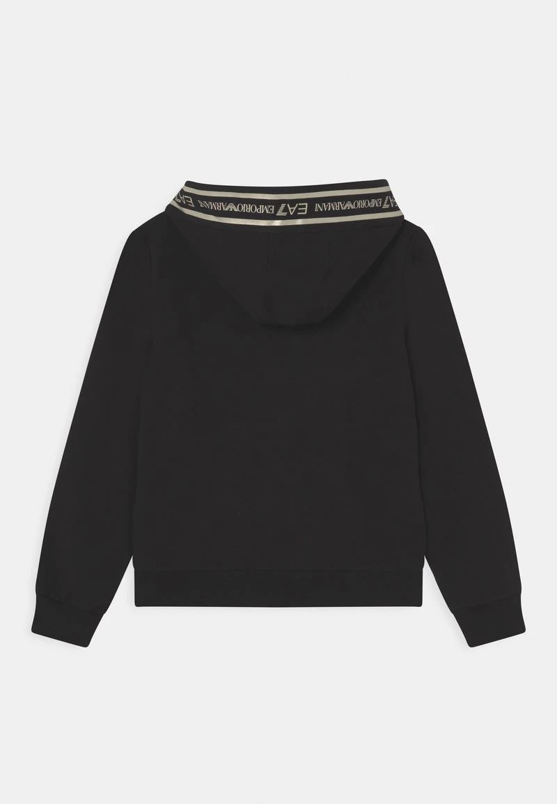 EA7 Emporio Armani Enfant Sweat à Capuche Zippé Black 2 EA7 Emporio Armani Enfant Sweat à Capuche Zippé Black – Image 2