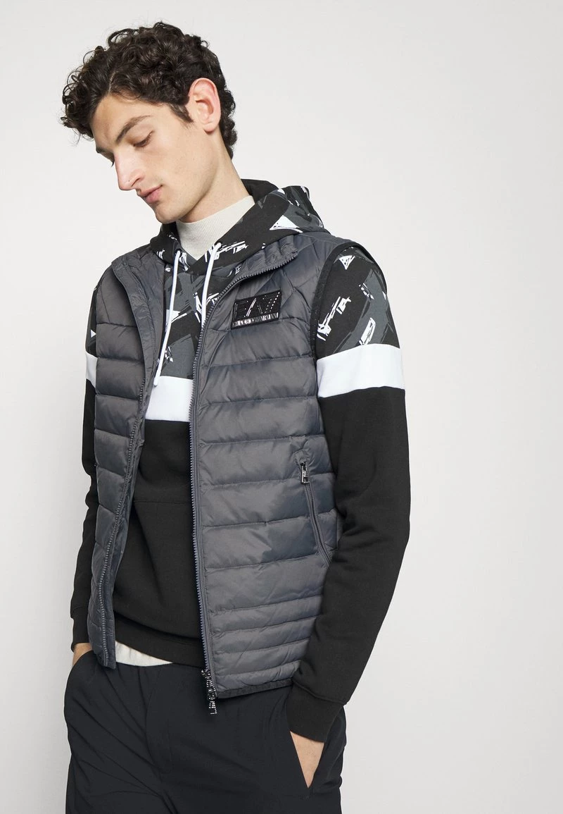 EA7 Emporio Armani Homme Veste Sans Manches Dark Grey/silver 4 EA7 Emporio Armani Homme Veste Sans Manches Dark Grey/silver – Image 4