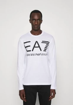 EA7 Emporio Armani Homme T Shirt à Manches Longues White/black