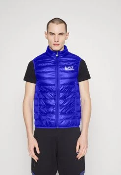 EA7 Emporio Armani DOWN WAIST COAT Veste Sans Manches Royal Blue Homme