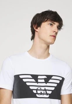 EA7 Emporio Armani T Shirt Imprimé White Homme -EA7 Emporio Armani Soldes Magasin 4ba511fc1c464200ad6fe3caaa0ff08d