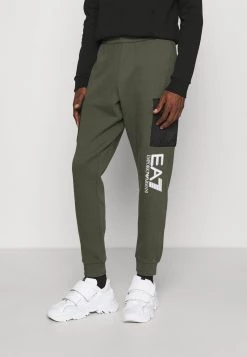 EA7 Emporio Armani Pantalon De Survêtement Olive/white Homme