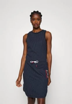 EA7 Emporio Armani TENNIS CLUB DRESS Robe De Sport Dark Blue Femme