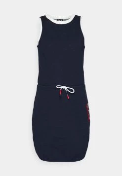 EA7 Emporio Armani TENNIS CLUB DRESS Robe De Sport Blu Navy Femme -EA7 Emporio Armani Soldes Magasin 58a8f5c7120e4bd6b8622d0e18c10186