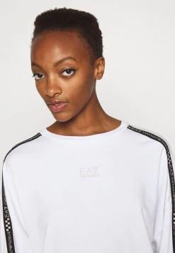 EA7 Emporio Armani T Shirt à Manches Longues White Femme -EA7 Emporio Armani Soldes Magasin 5cf1973de15c450eb9cd52275359ad24