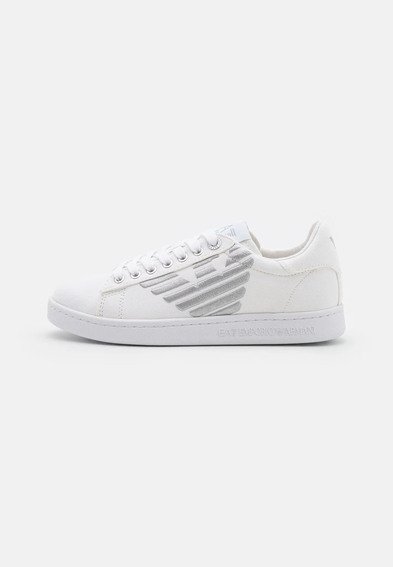 EA7 Emporio Armani UNISEX Baskets Basses White/silver 1 EA7 Emporio Armani UNISEX Baskets Basses White/silver