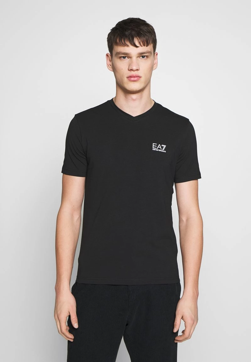 EA7 Emporio Armani Homme V NECK T Shirt Imprimé Black 1 EA7 Emporio Armani Homme V NECK T Shirt Imprimé Black