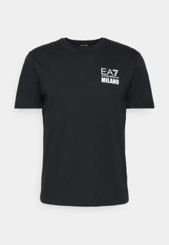 EA7 Emporio Armani Homme T Shirt Imprimé Black -EA7 Emporio Armani Soldes Magasin 6740d17e704a461180998e9ac0af0261
