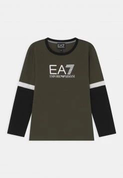 EA7 Emporio Armani Enfant T Shirt à Manches Longues Forest Night