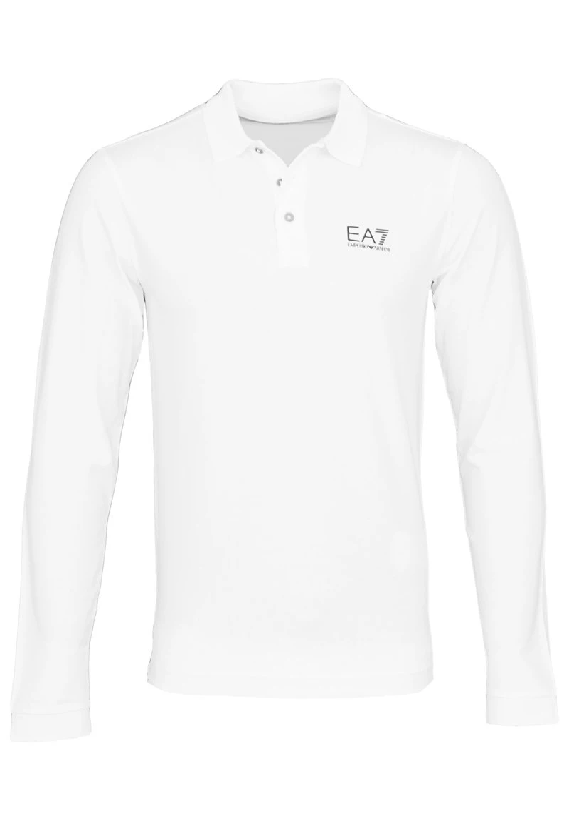 EA7 Emporio Armani Homme LONGSLEEVE Polo Weiss 1 EA7 Emporio Armani Homme LONGSLEEVE Polo Weiss