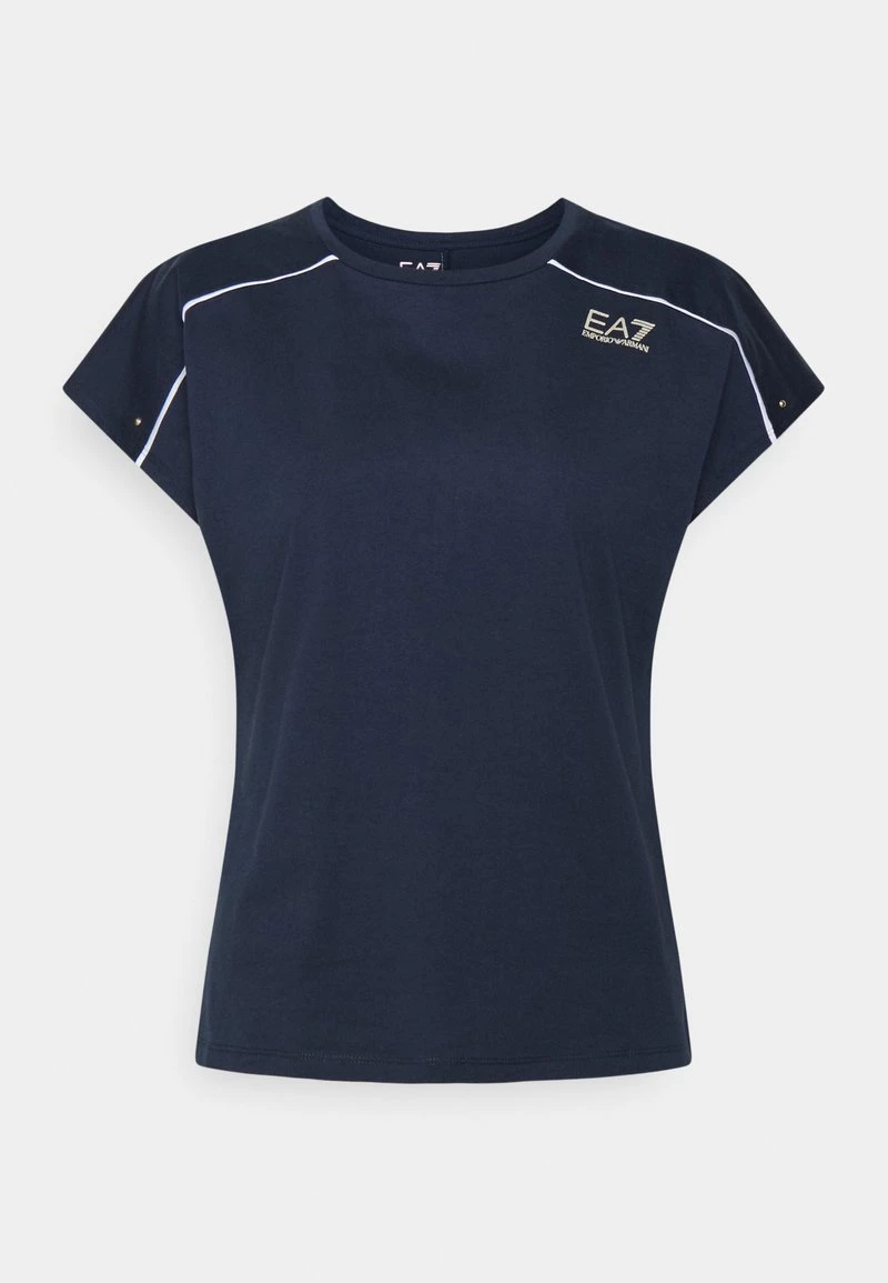 EA7 Emporio Armani Femme TENNIS CLUB TEE T Shirt De Sport Blu Navy 5 EA7 Emporio Armani Femme TENNIS CLUB TEE T Shirt De Sport Blu Navy – Image 5