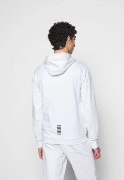 EA7 Emporio Armani Sweat à Capuche Zippé White Homme -EA7 Emporio Armani Soldes Magasin 76e23cb7eb264f6fa0a1735566a7ba04
